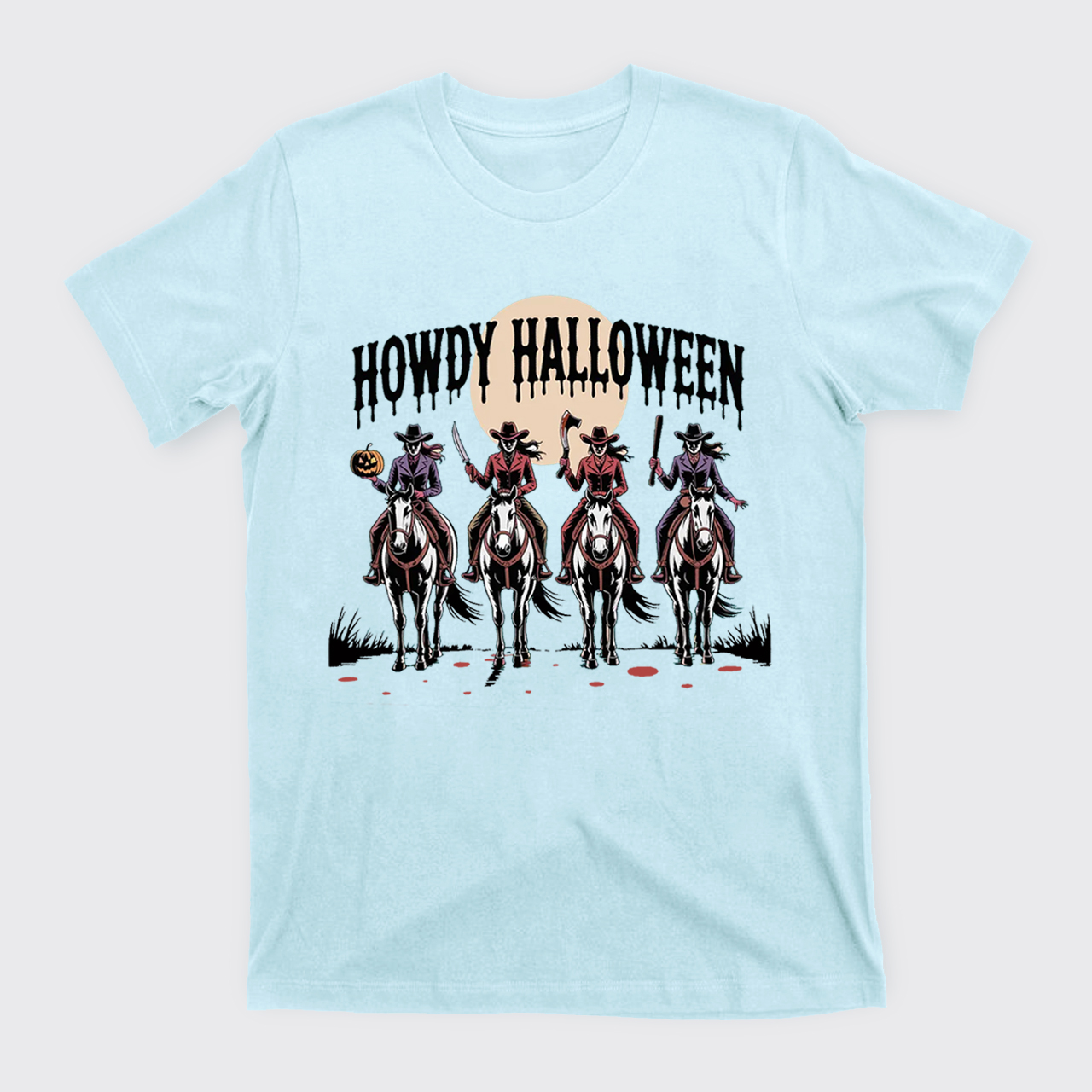 Cowgirl Riding Halloween T-Shirts