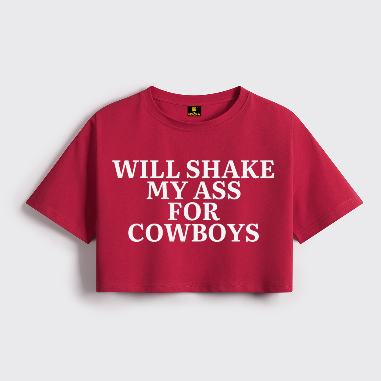 Will Shake My Ass for Cowboys Cropped Boxy Tee