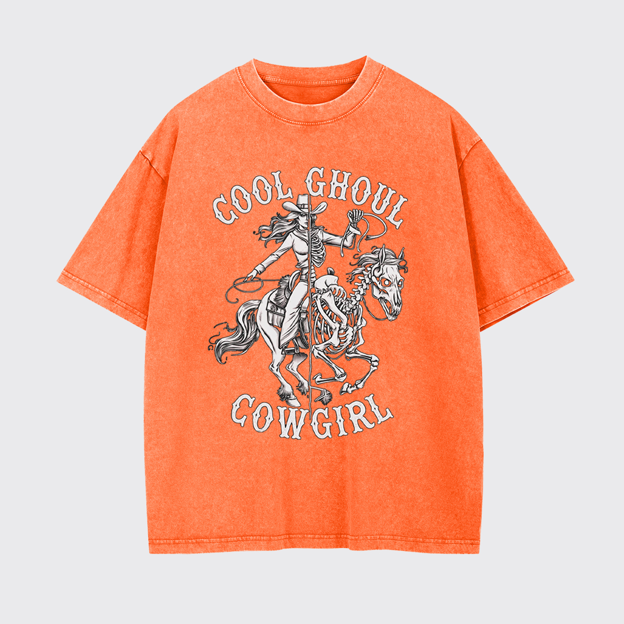 Halloween Cool Ghoul Cowgirl Garment-dye Tees