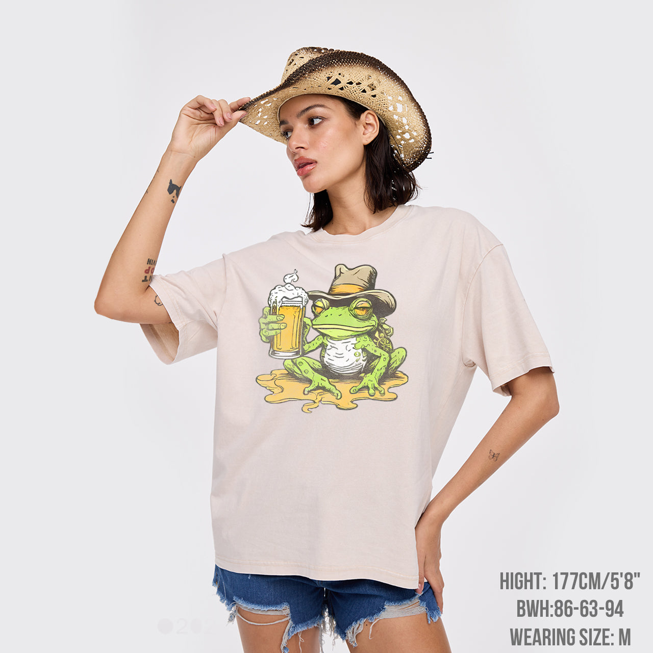 Frog And Beer Garment-dye Tees