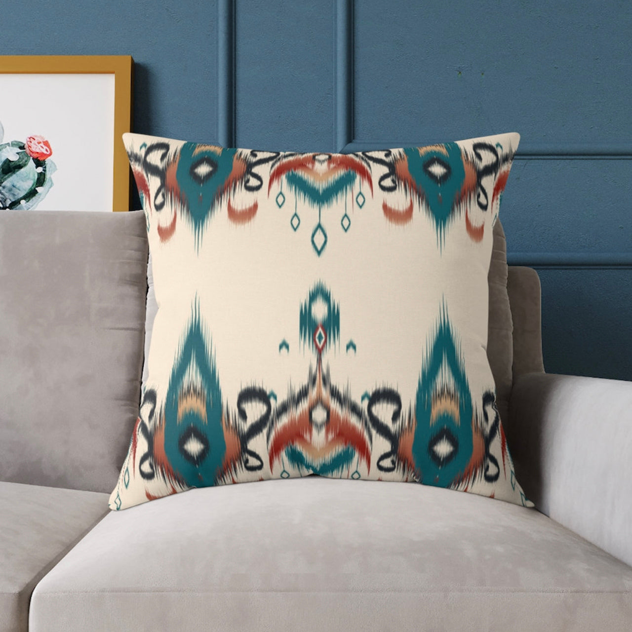 Aztes Cowboy Print Accent Pillow