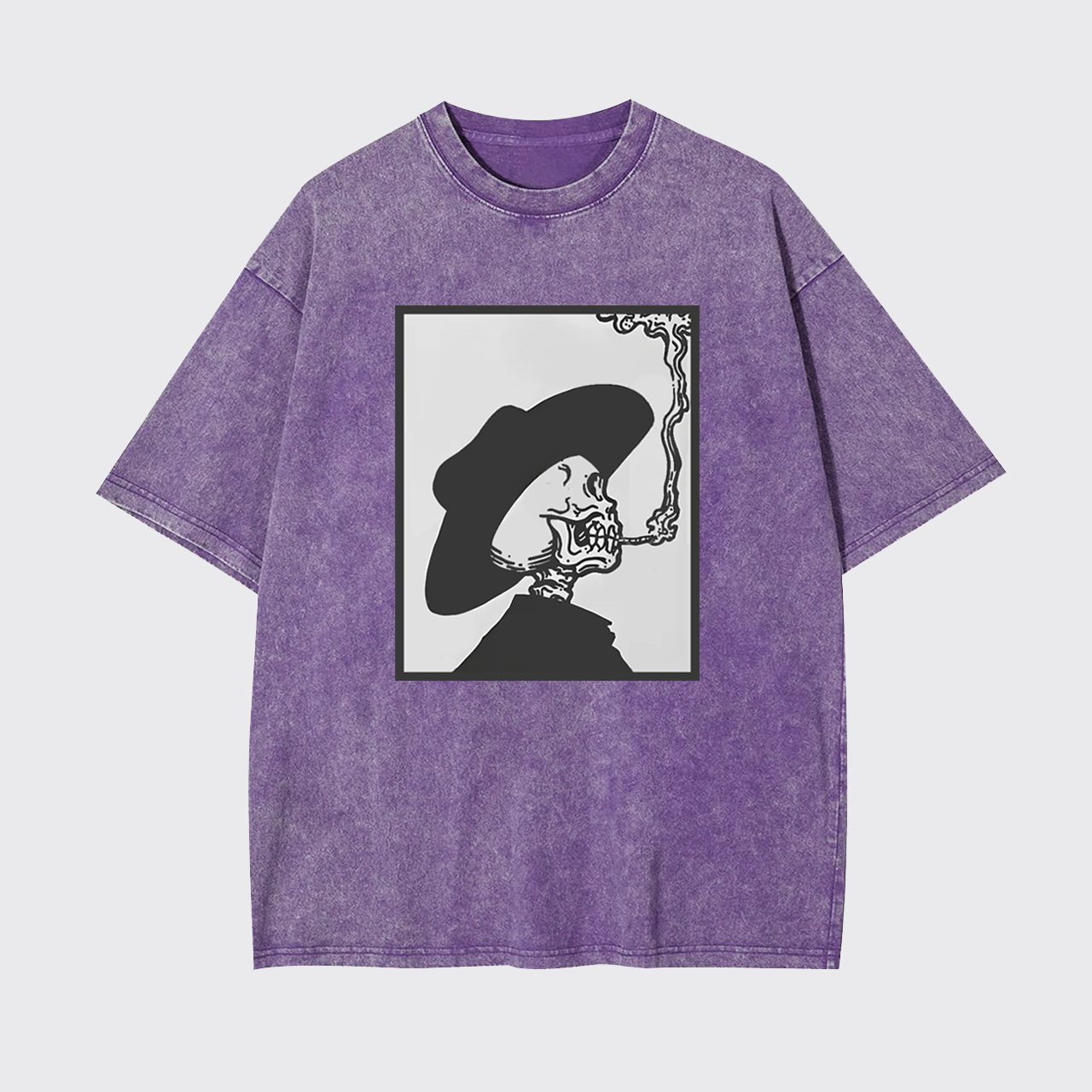 Smoking Cowboy Skeleton Garment-dye Tees