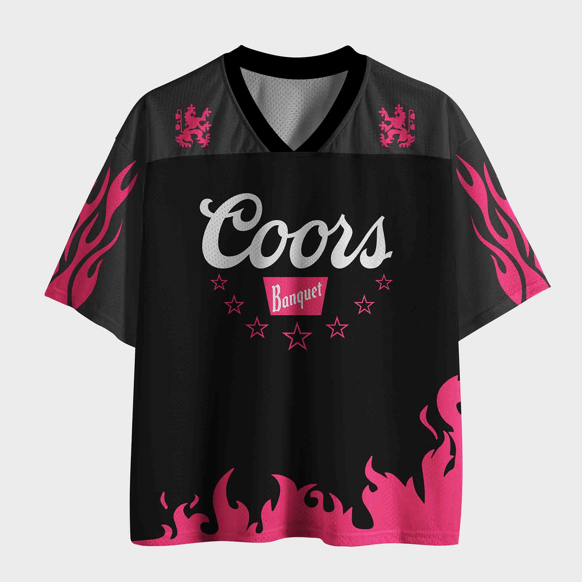Personalized Flaming Style Beer Mesh Jersey