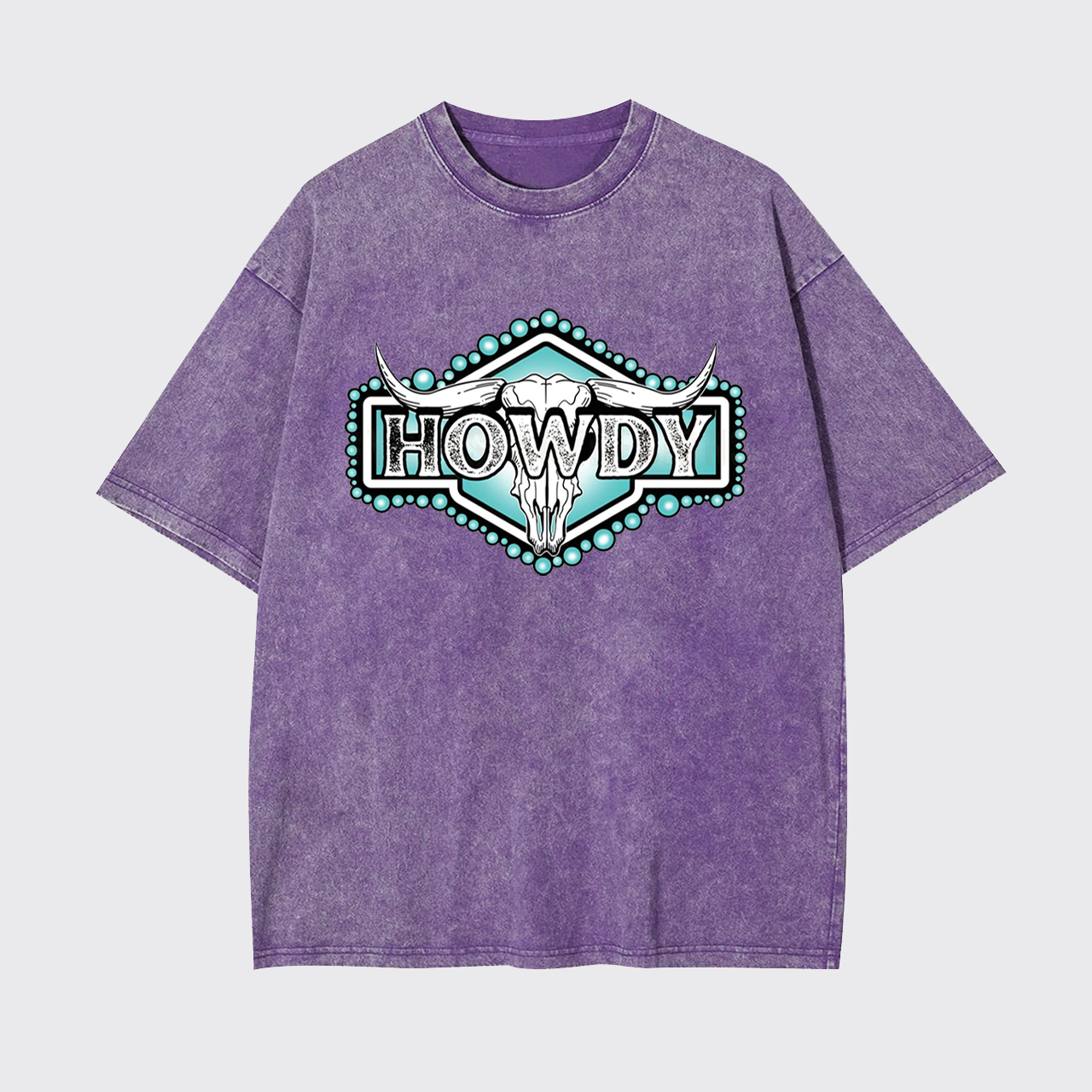 Howdy Western Skull Garment-dye Tees