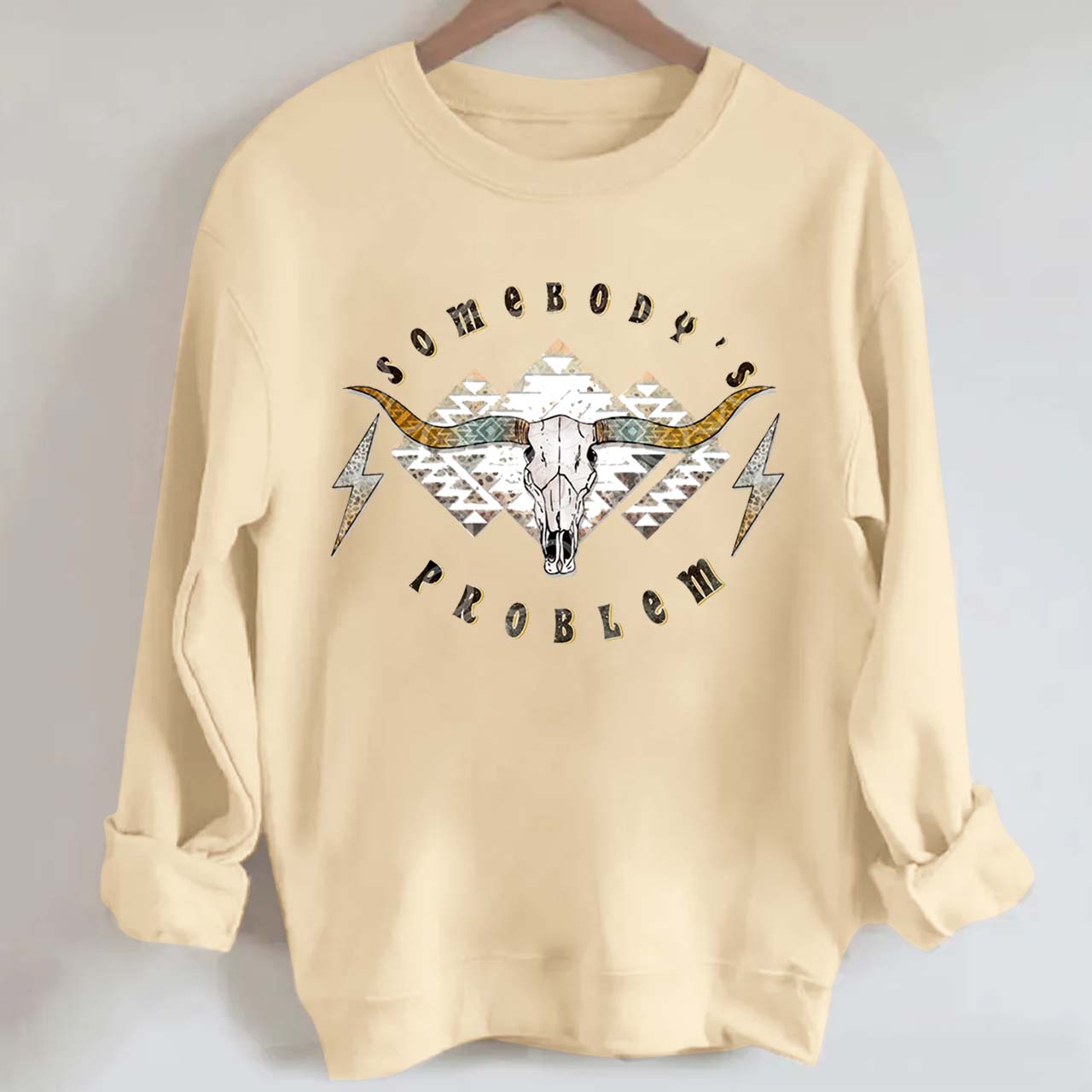 Boho Skull Somebody's Problem Sweatshirt