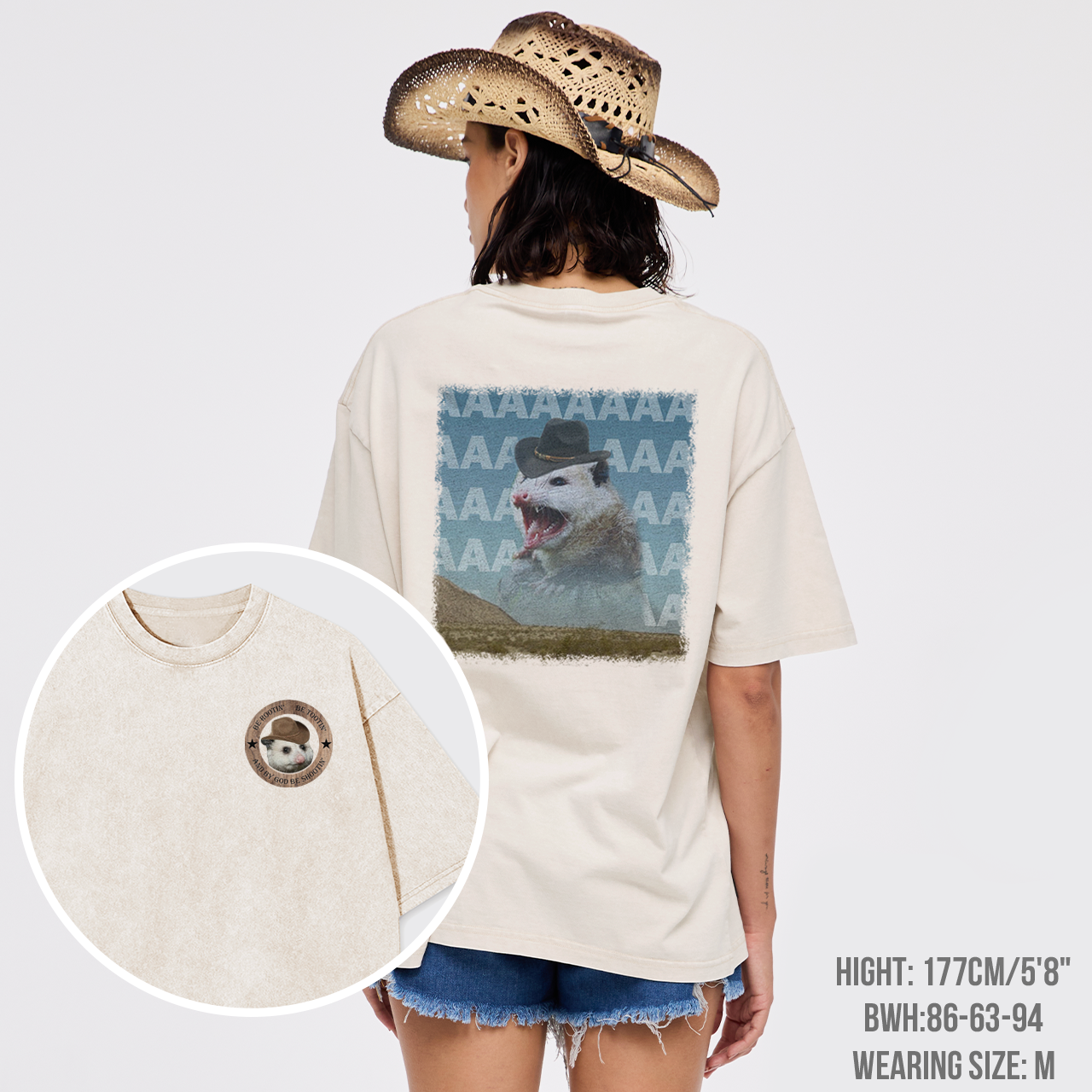 Be Rootin Be Tootin Be Shootin Possum Garment-dye Tees