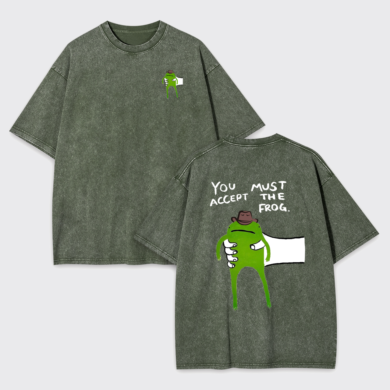 You Must Accept The Cowboy Frog Garment-dye Tees