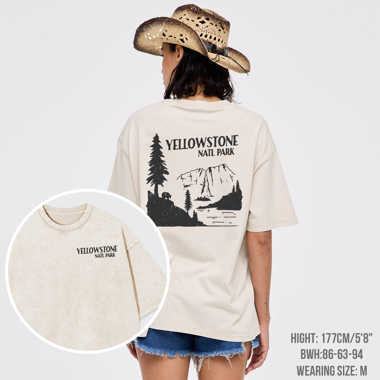 Yellowstone National Park Art Print Garment-dye Tees
