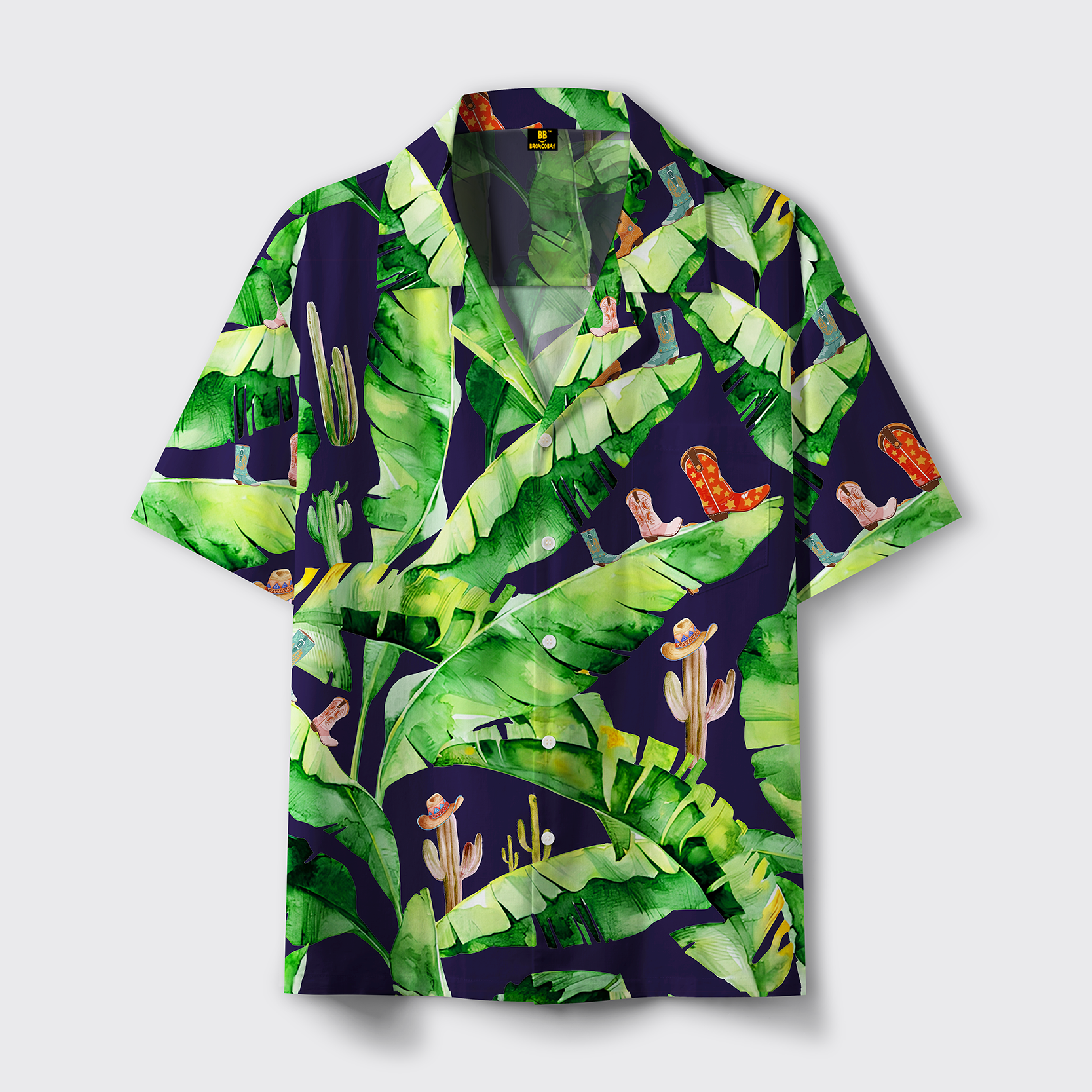 Tropical Banana Leaves Hawaiian Shirt