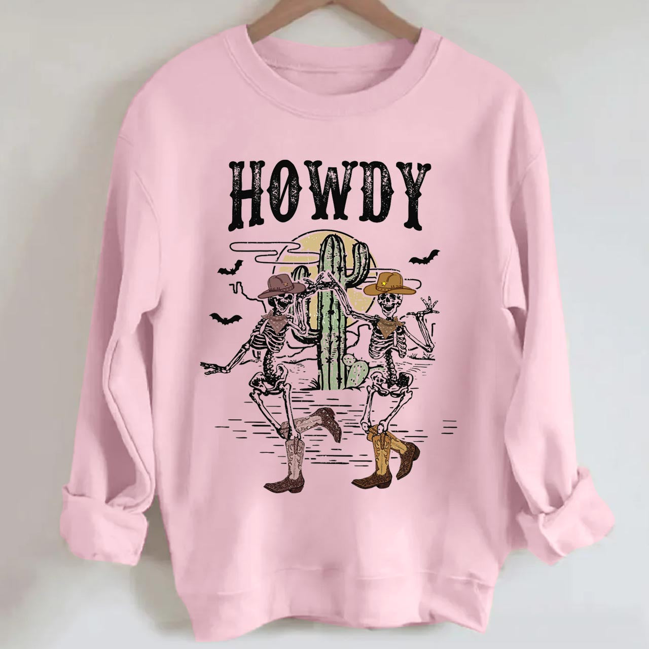 Howdy Halloween Midwest Desert Skeleton Sweatshirt
