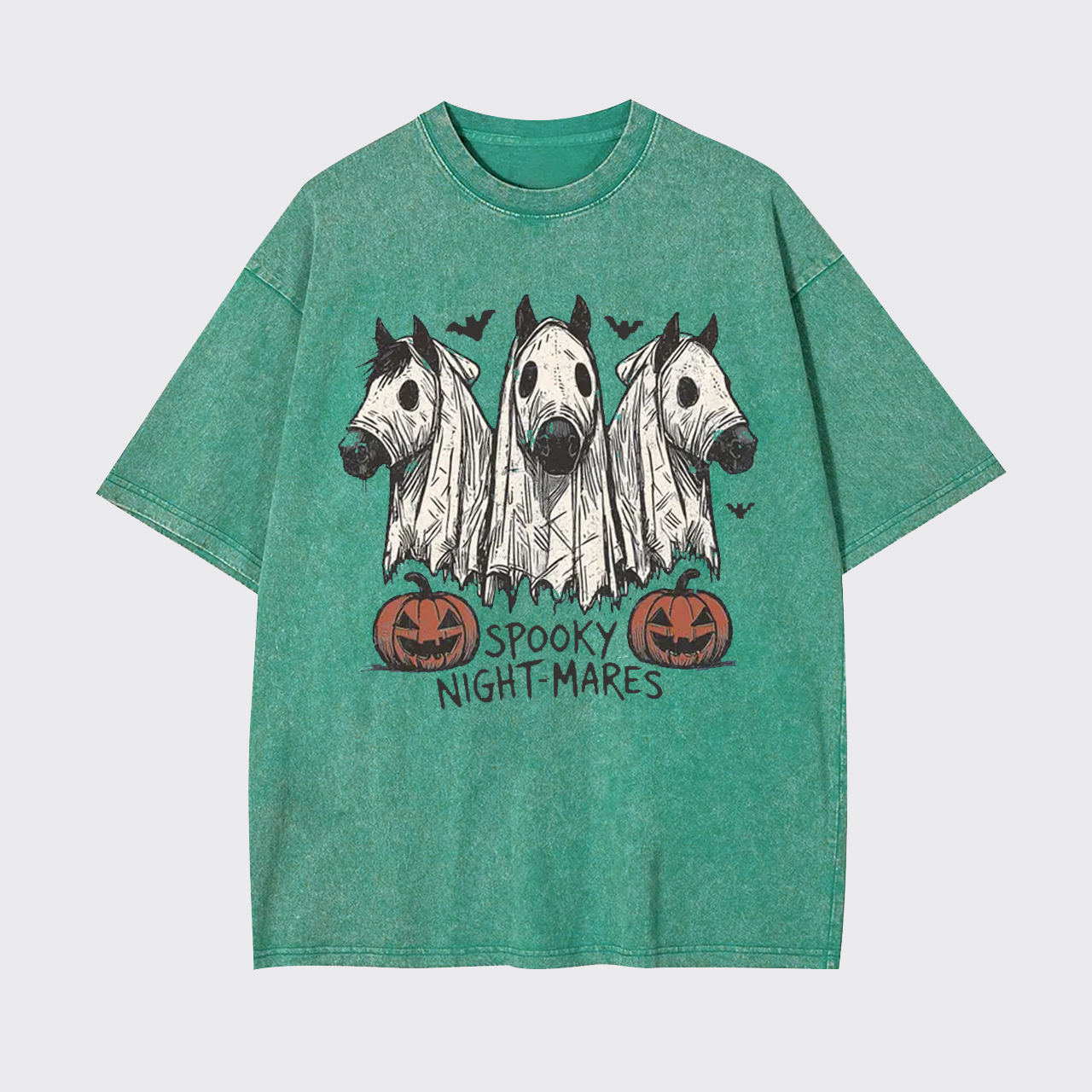 Halloween Spooky Night-Mares Horse Garment-dye Tees