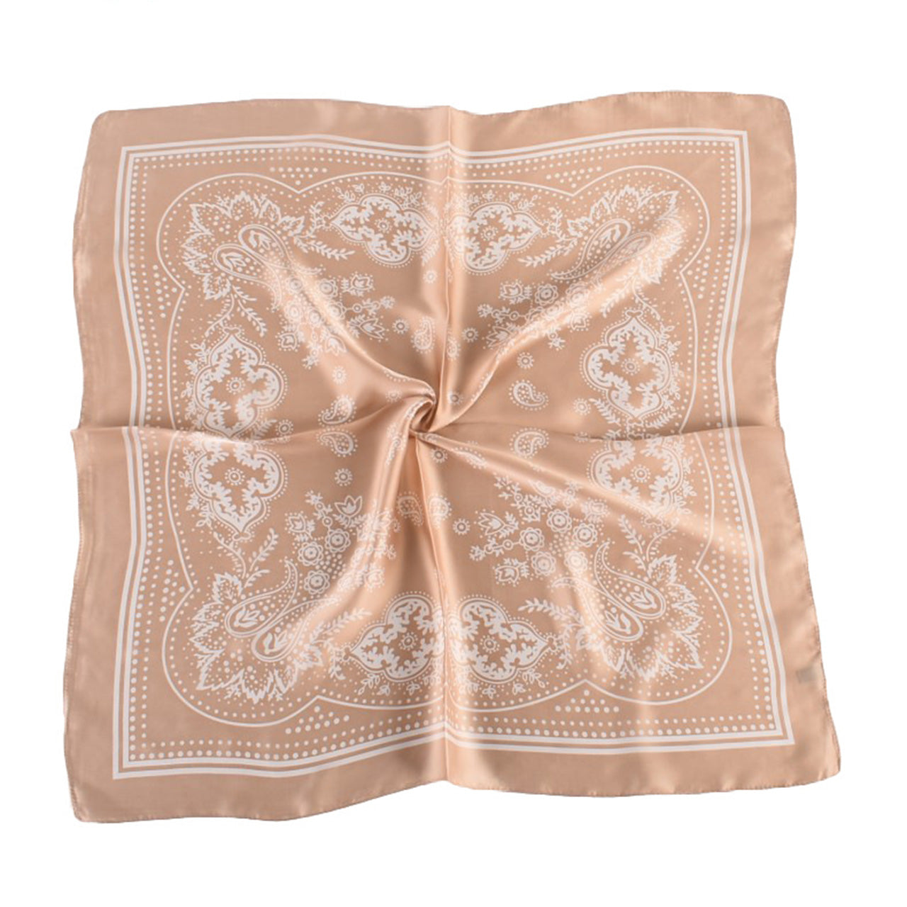 Camel Vintage Paisley Square Bandana