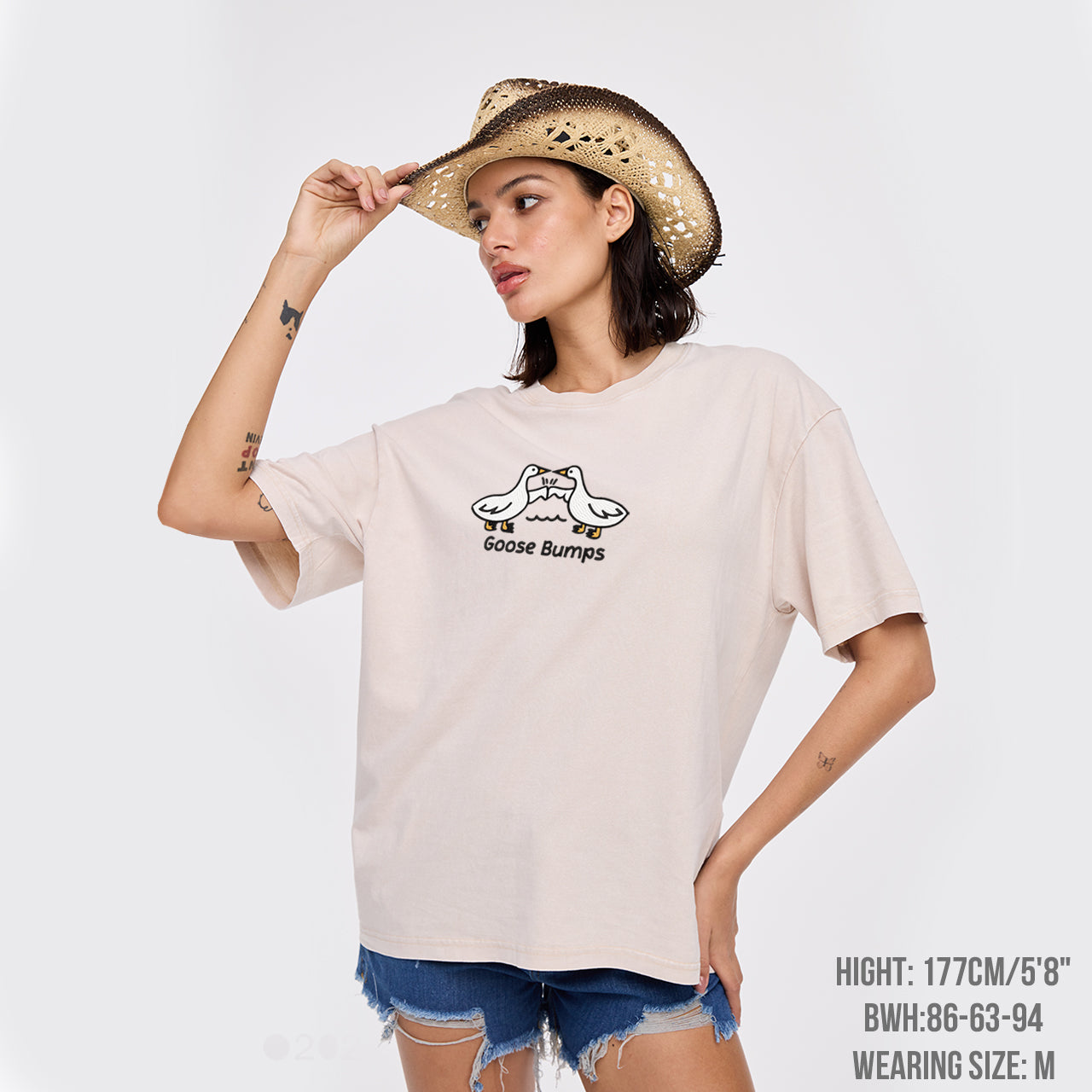 Goose Bumps Embroidered Garment-dye Tees