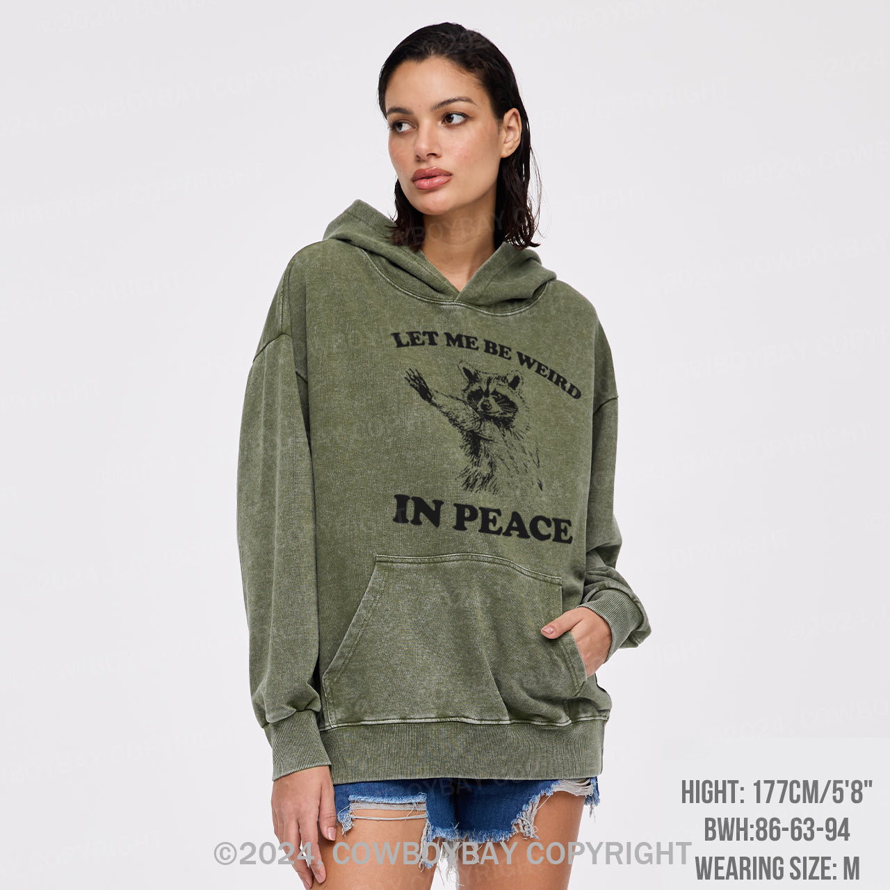 Let Me Be Weird In Peace Garment-Dye Hoodies