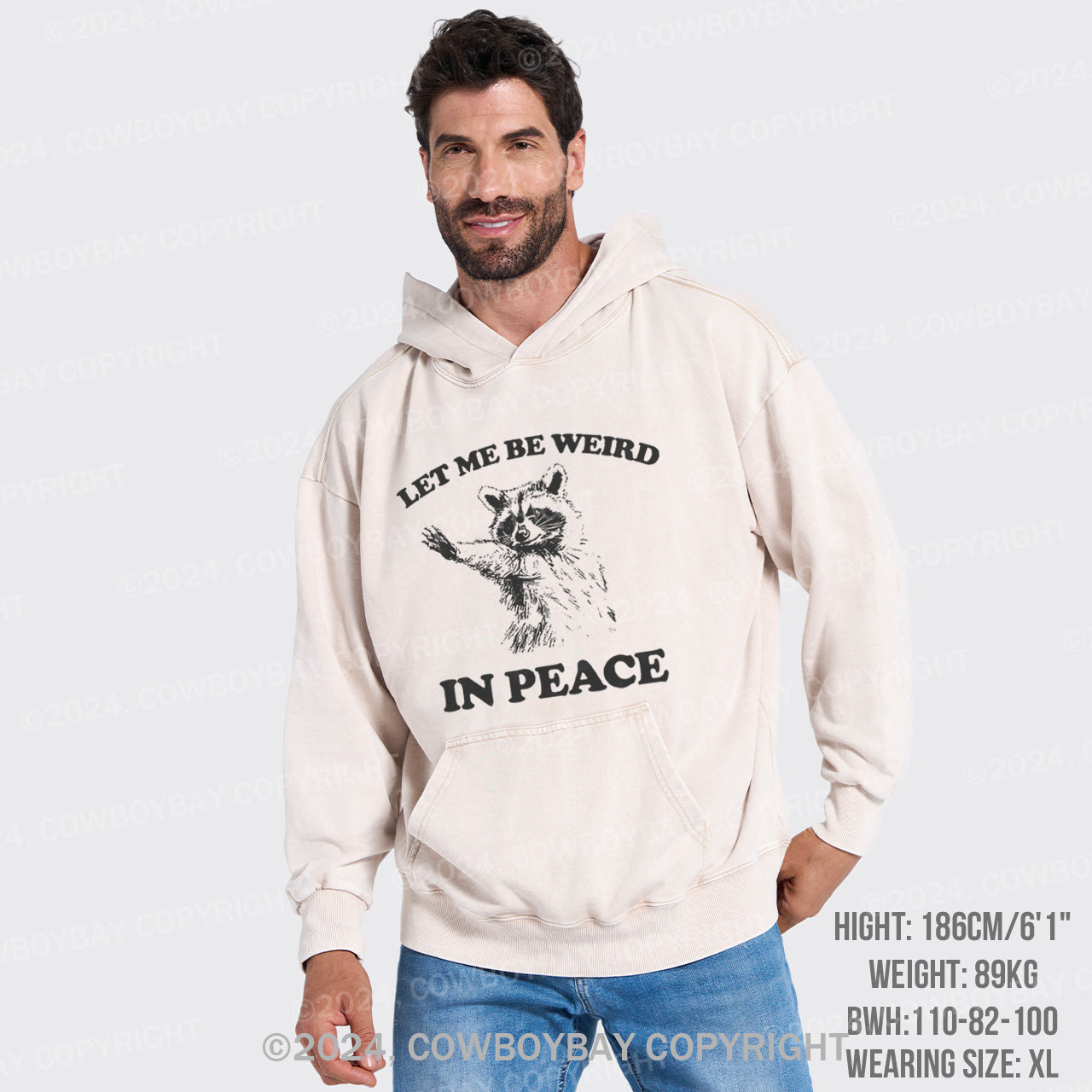 Let Me Be Weird In Peace Garment-Dye Hoodies