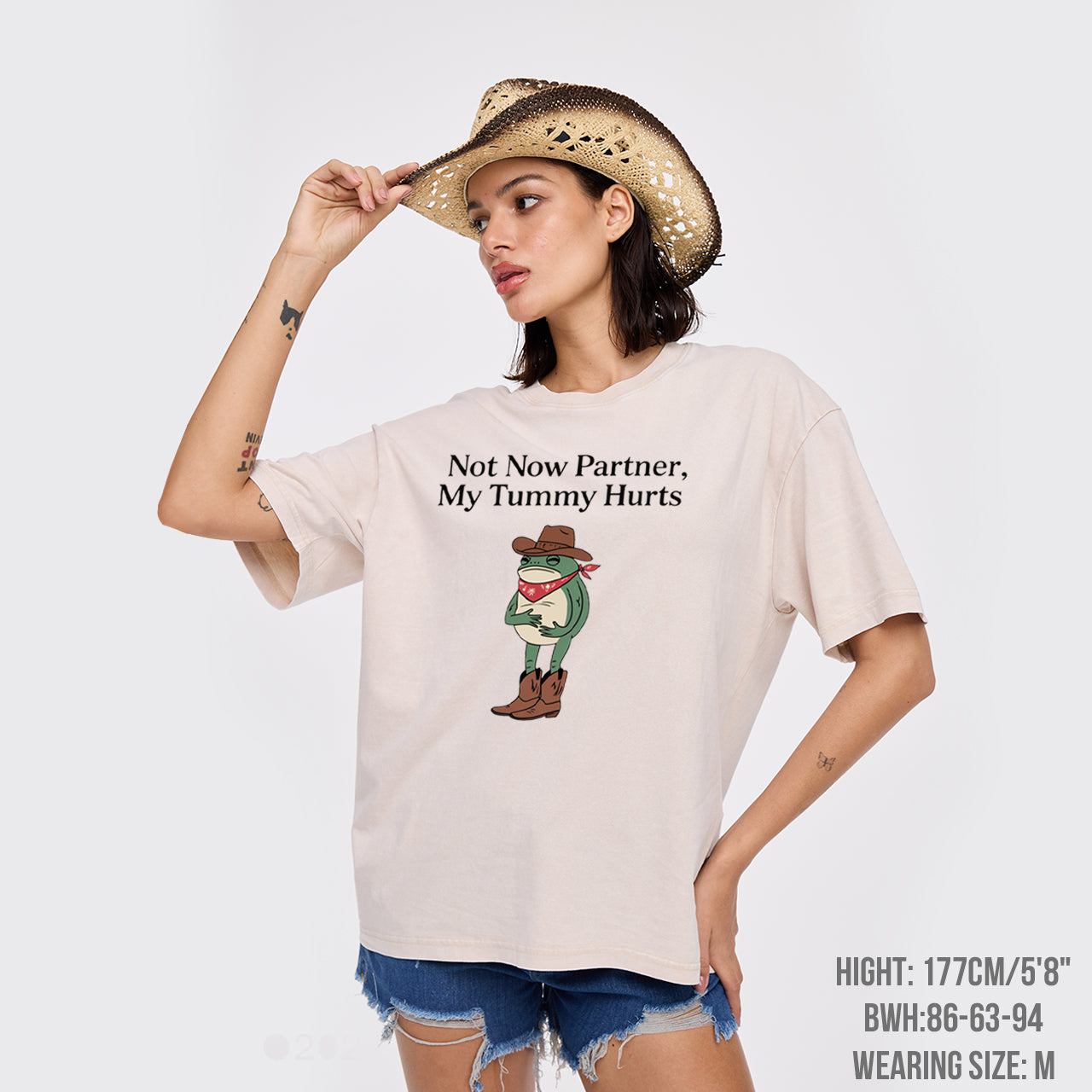 Not Now Partner My Tummy Hurts Garment-dye Tees