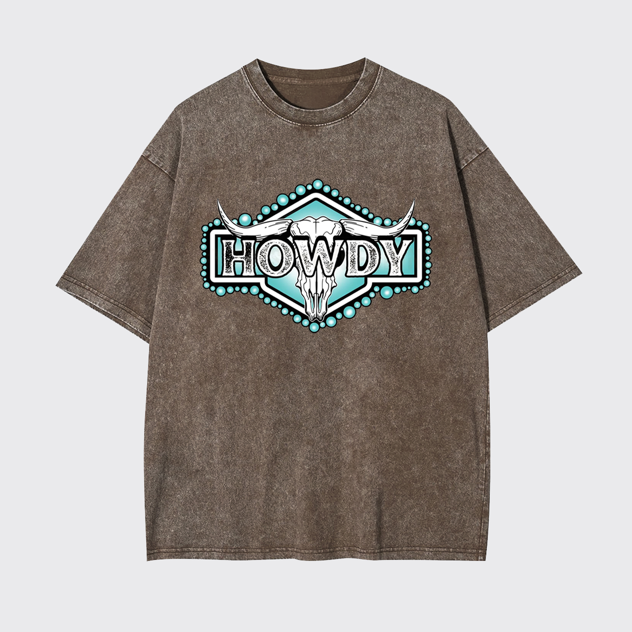 Howdy Western Skull Garment-dye Tees