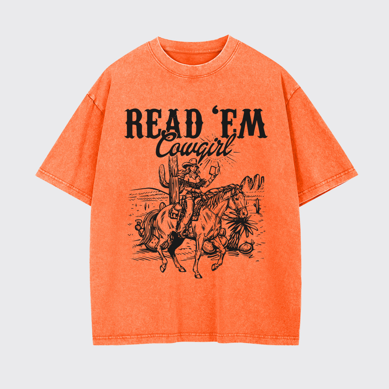 Country Bookish Cowgirl Garment-dye Tees