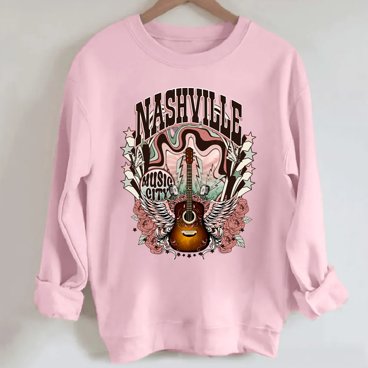 Western Nasville Music City Country Cowboy Sweatshirt