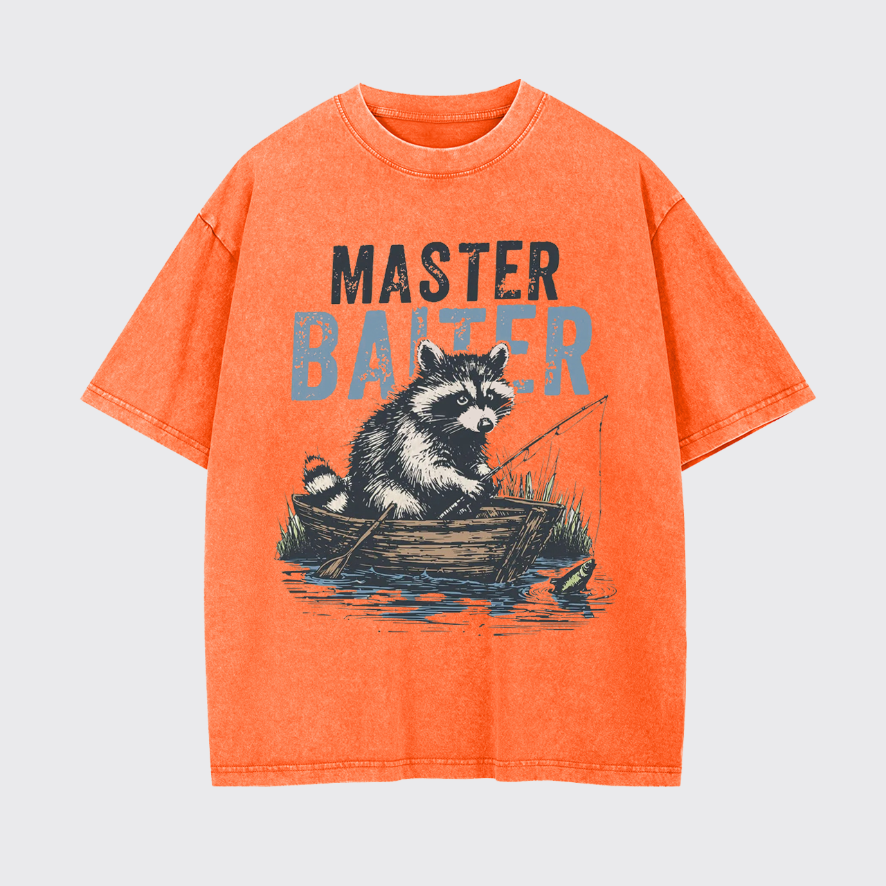 Funny Raccoon Bass Fishing Garment-dye Tees