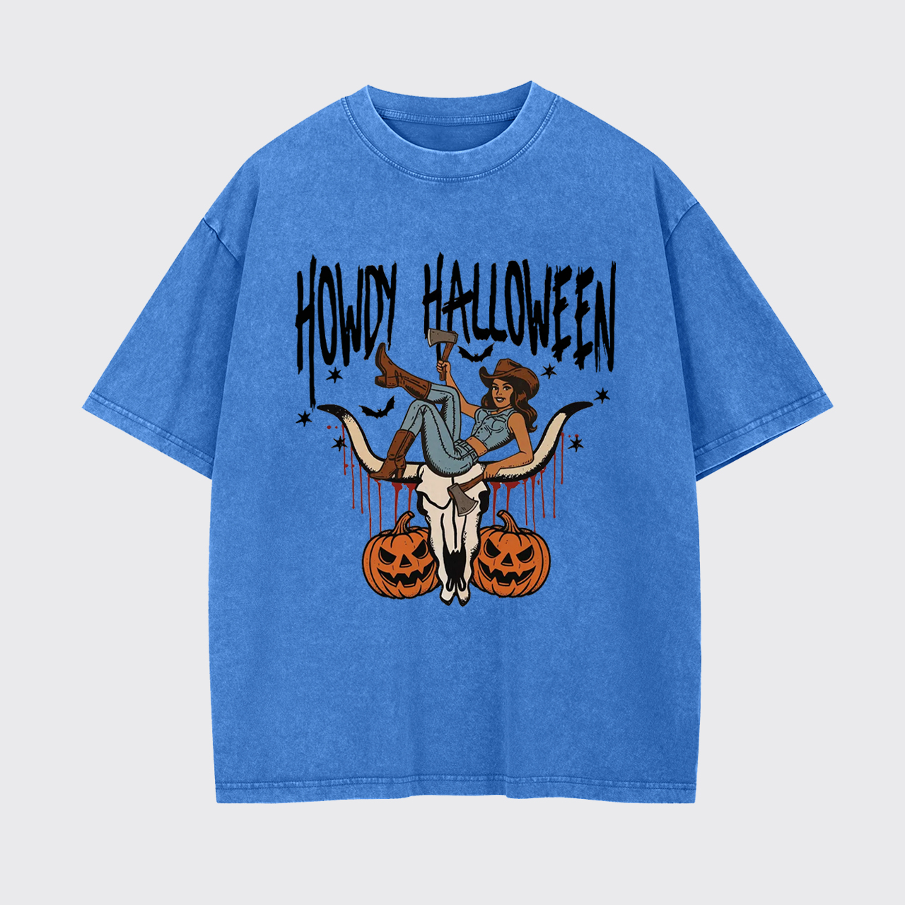 Howdy Halloween Cowgirl Garment-dye Tees