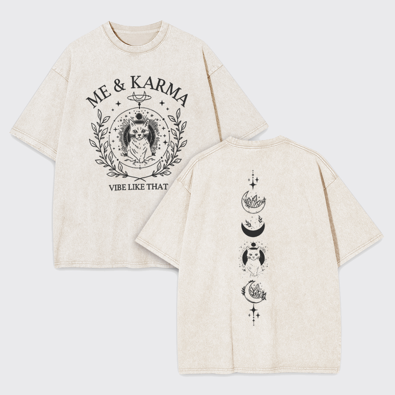 Music Black Cat Garment-dye Tees