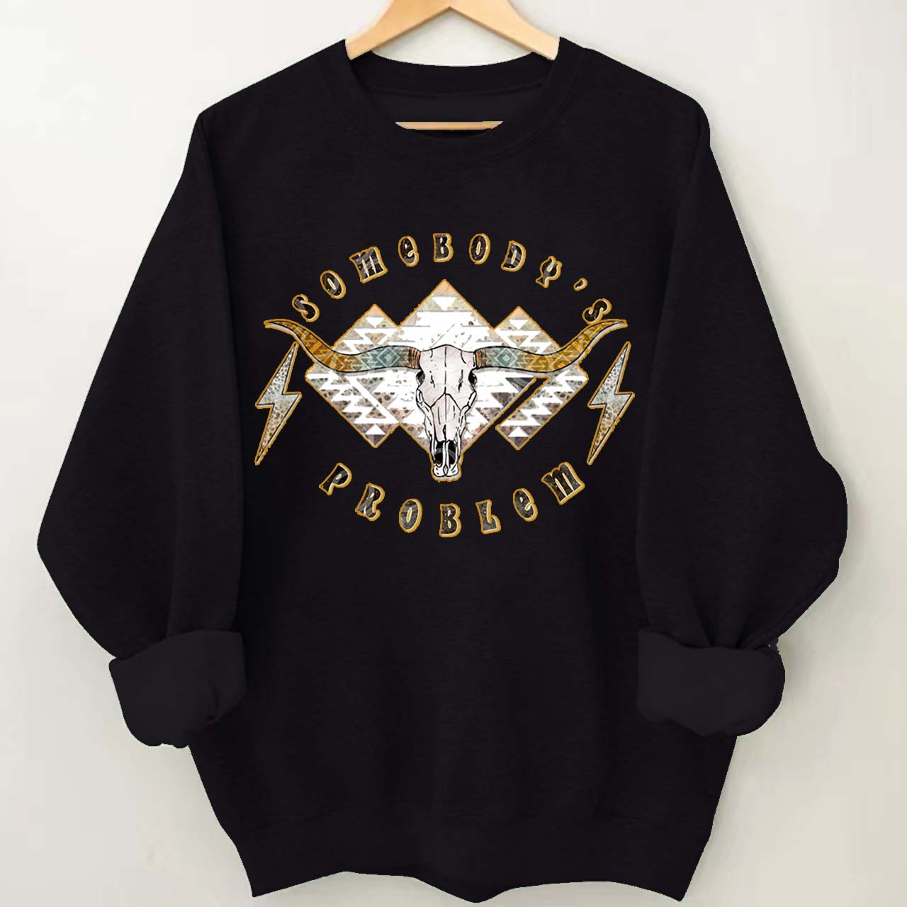 Boho Skull Somebody's Problem Sweatshirt