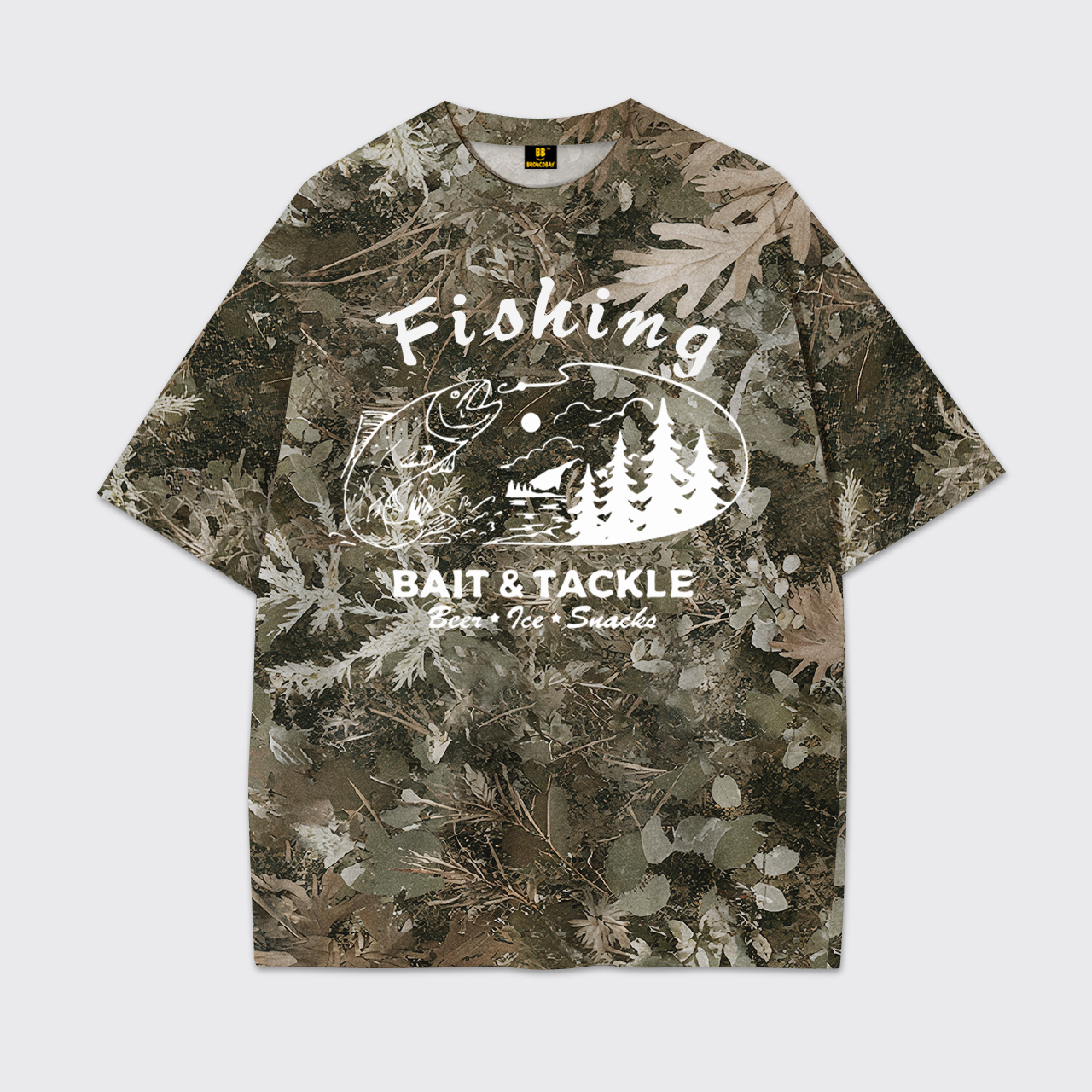 Fishing Bait Tackle Print Tees