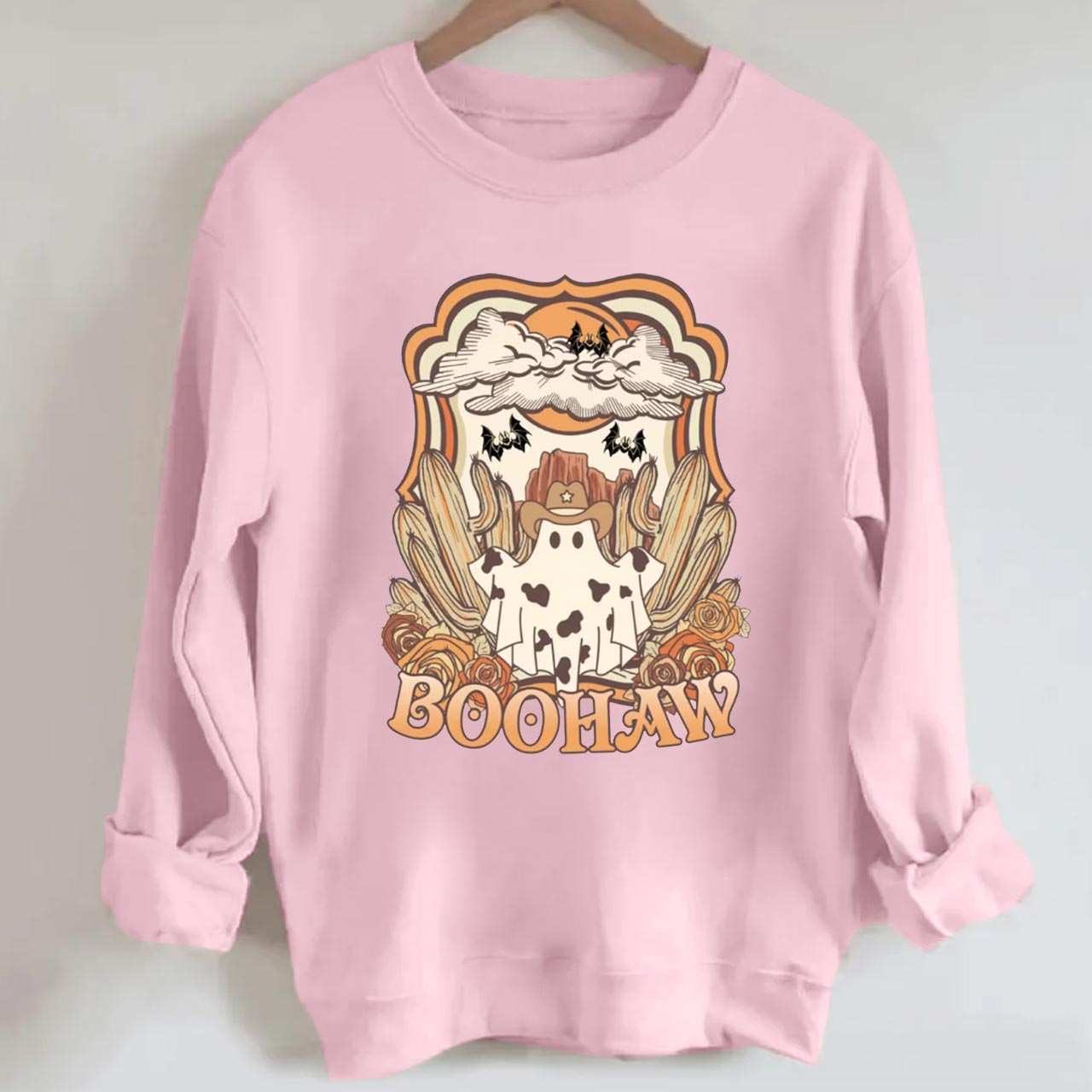 Halloween BooHaw Spooky Season Cowboy Sweatshirt