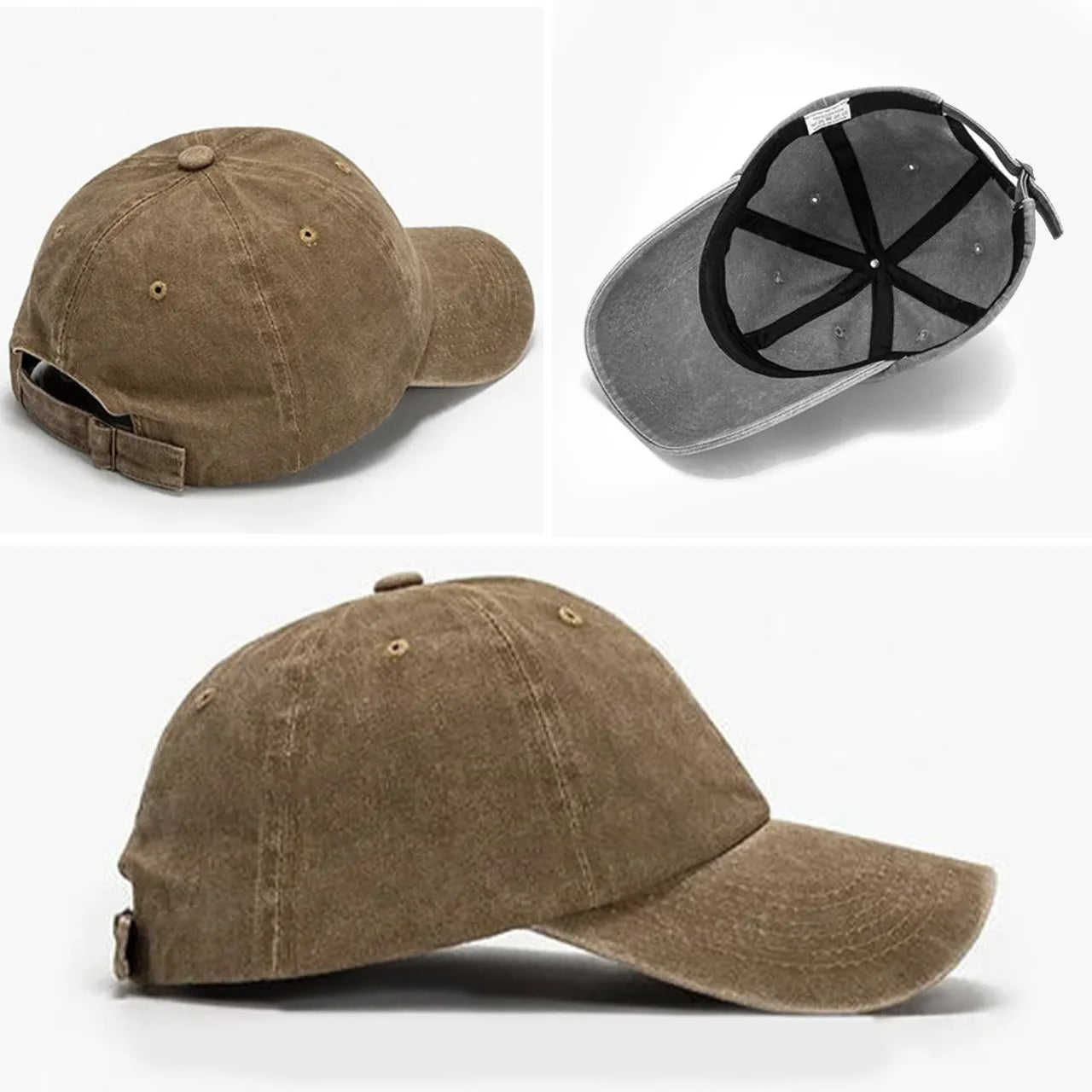 Goose Bump Embroidery Washed Hat