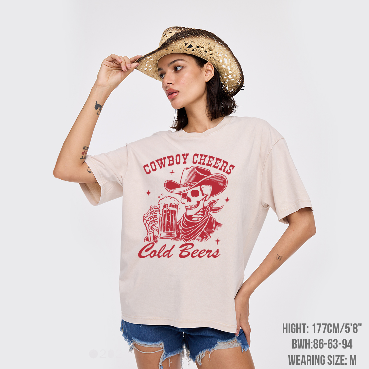 Cowboy Cheers Cold Beers Garment-dye Tees
