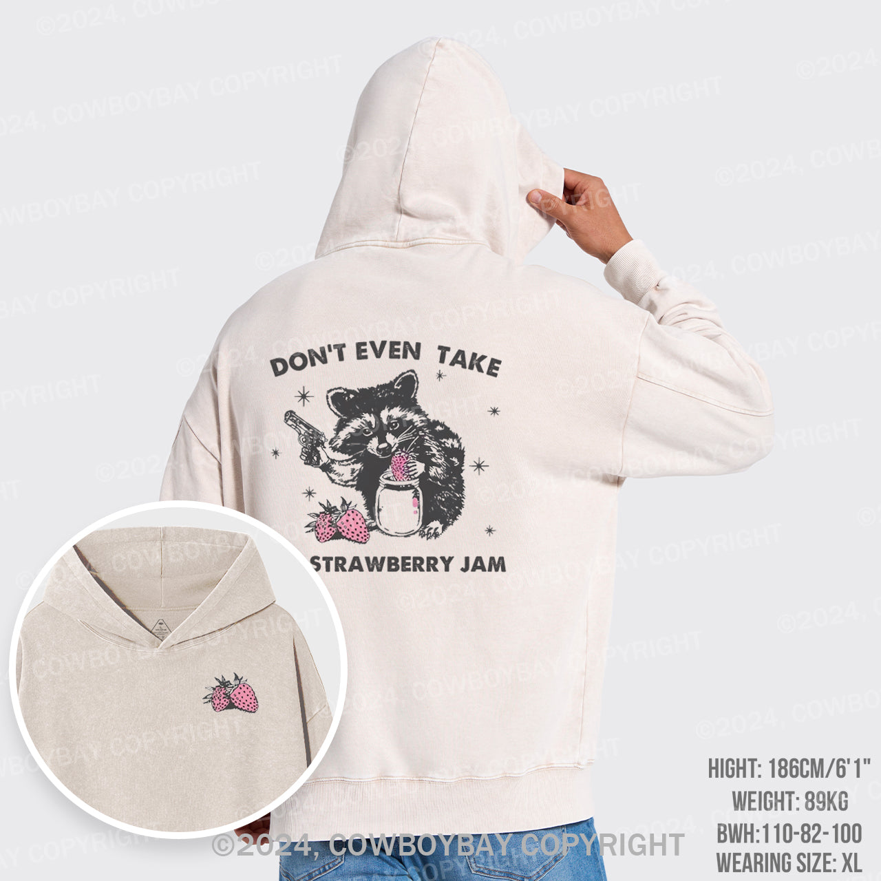 Don't Even Take My Strawberry Jam Garment-Dye Hoodies
