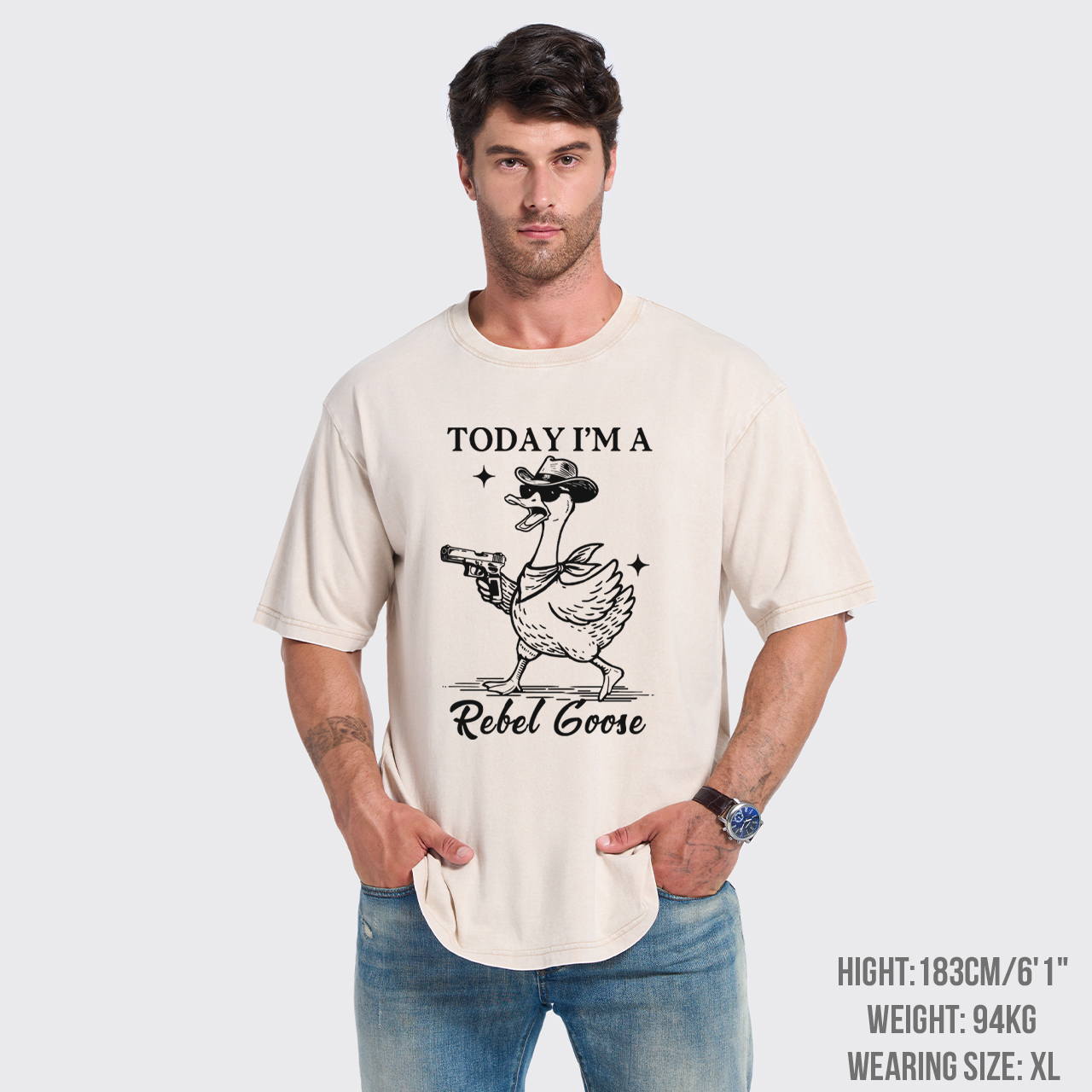 Today I'm A Rebel Goose Garment-dye Tees