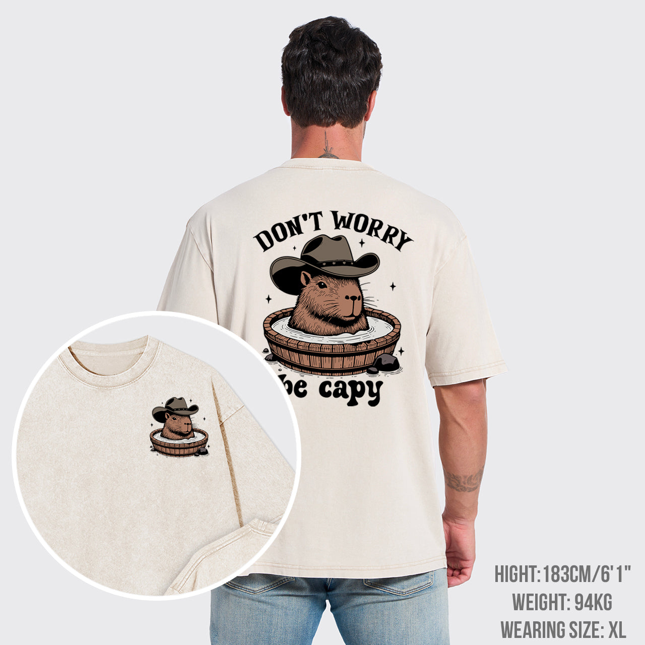 Don't Worry Be Capy Garment-dye Tees