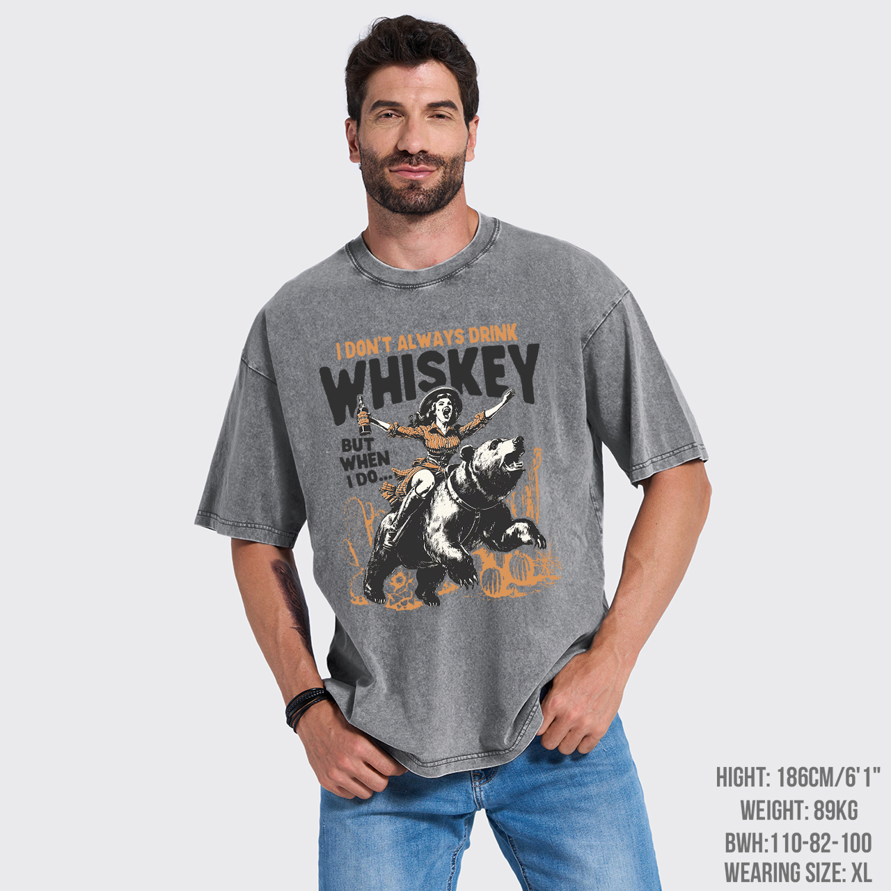 Funny Western Girl Whiskey Garment-dye Tees