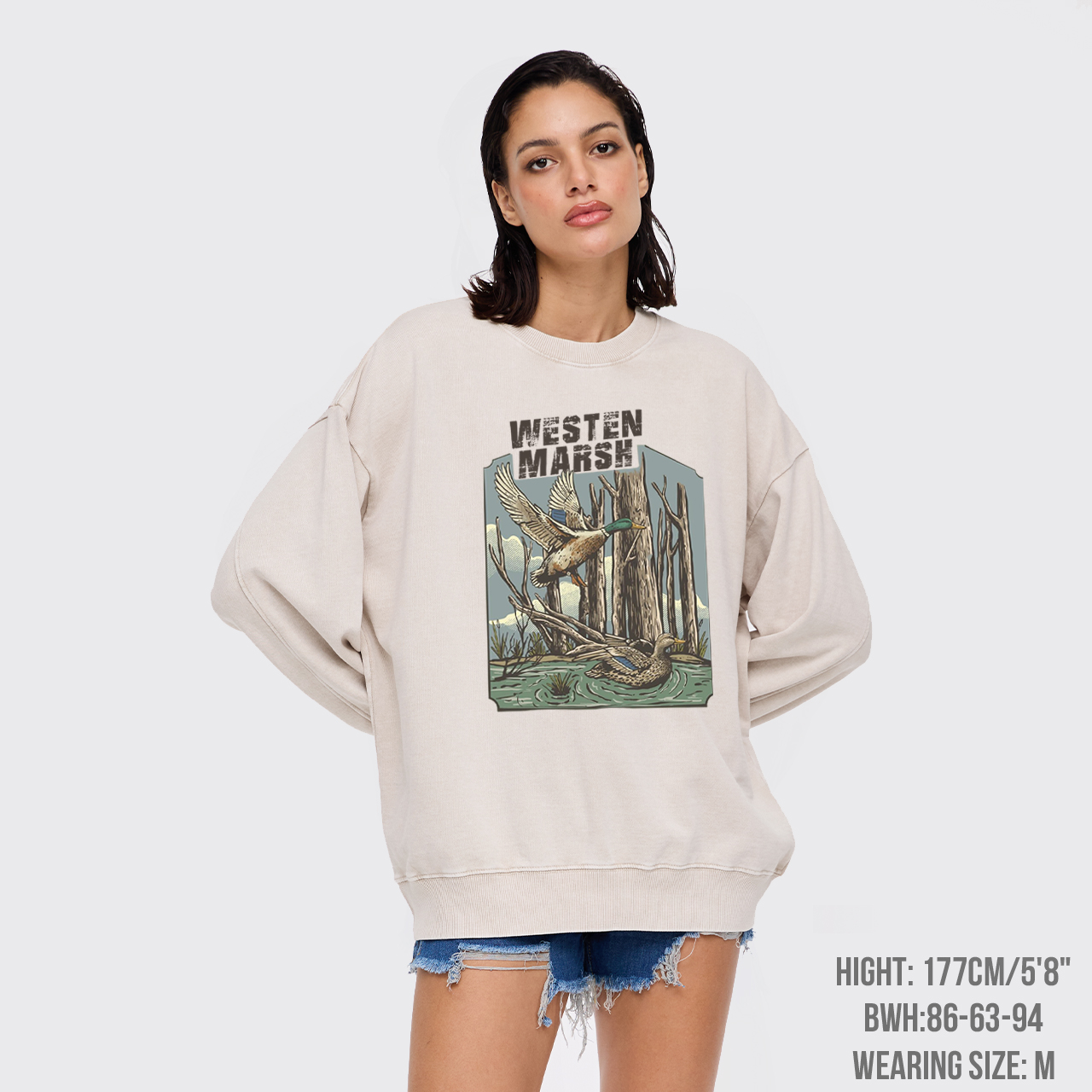 Western Marsh Wildlife Washed Sweatshirts