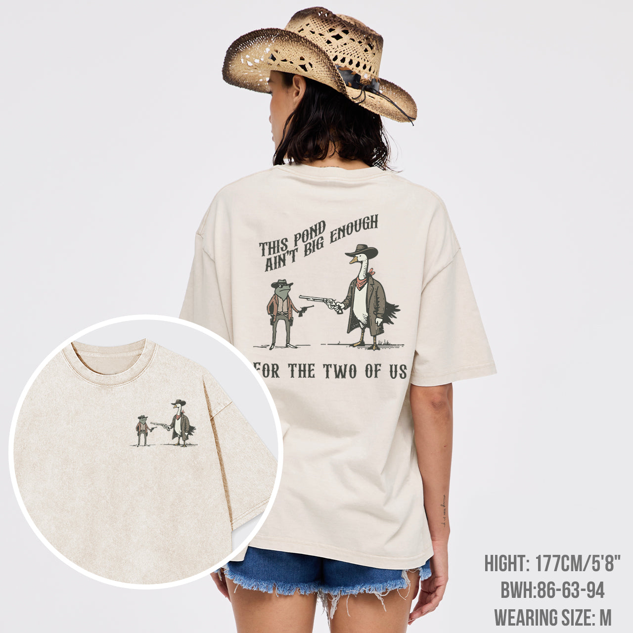 Vintage Silly Goose And Frog Garment-dye Tees