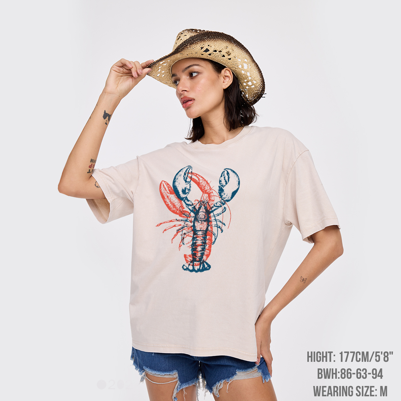 Lobster Cowboy of the Sea Garment-dye Tees