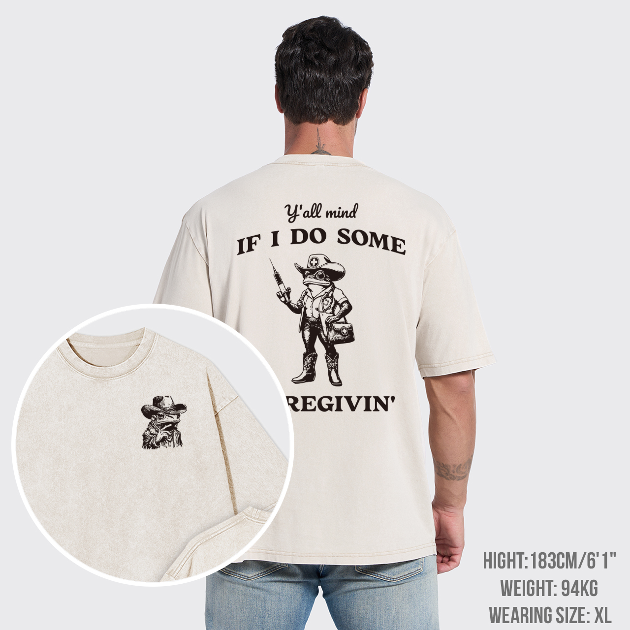 Retro Western Caregiver Garment-dye Tees