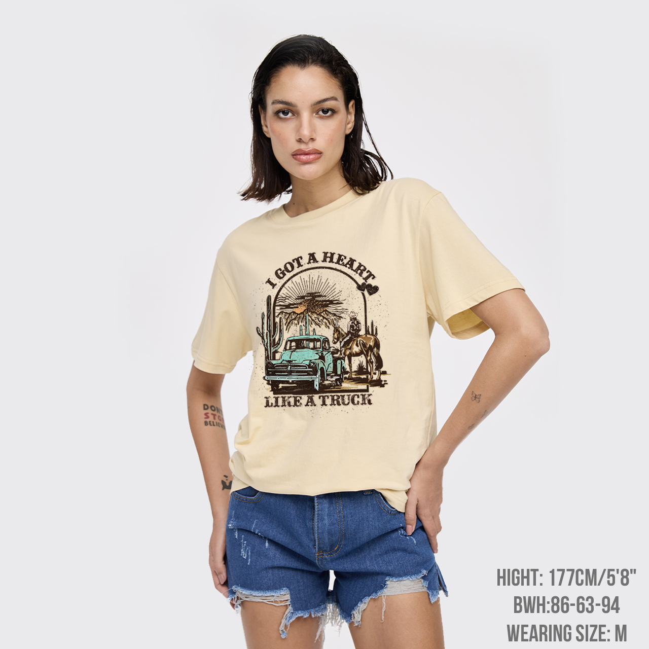 Heart Like A Truck Western Sunset T-Shirts