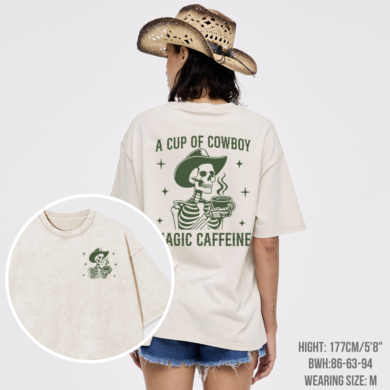 A Cup Of Cowboy Magic Caffeine Garment-dye Tees