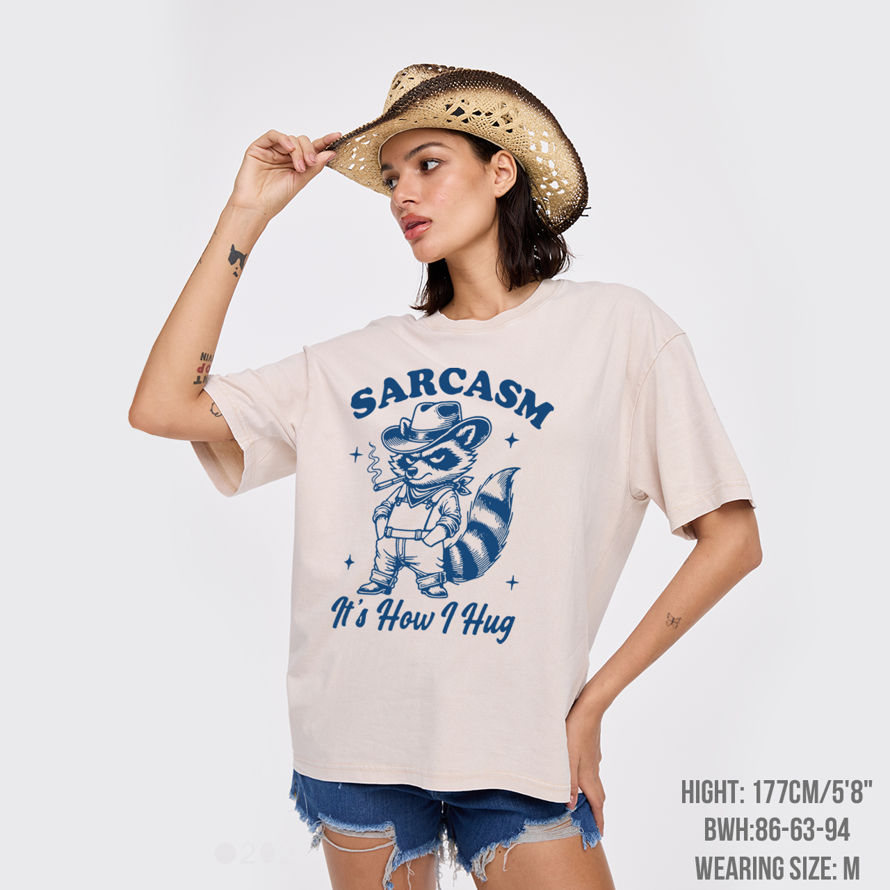 Sarcasm Sayings-It's How I Hug Garment-dye Tees