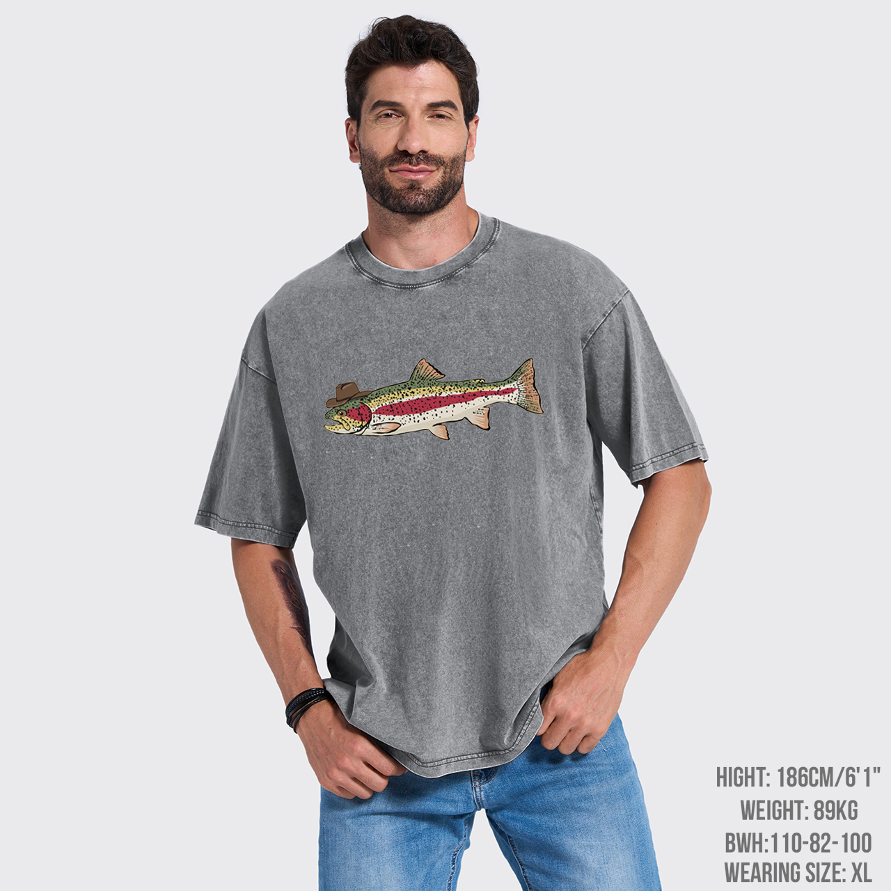 Cowboy Trout Western Fishing Garment-dye Tees