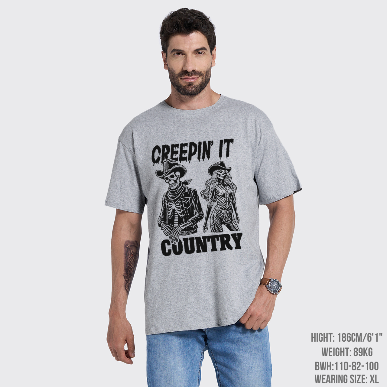 Creepin' It Cowboy Skeleton Cowgirl Ghost T-Shirts