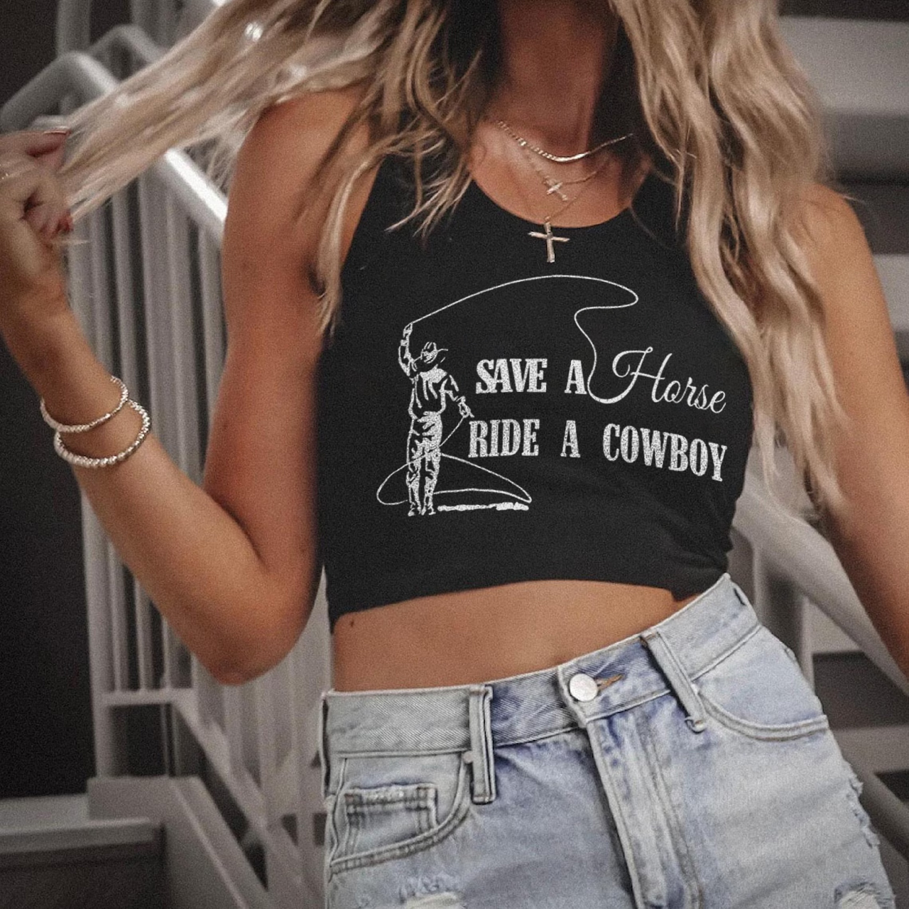 Save A Horse Ride A Cowboy Tank Top
