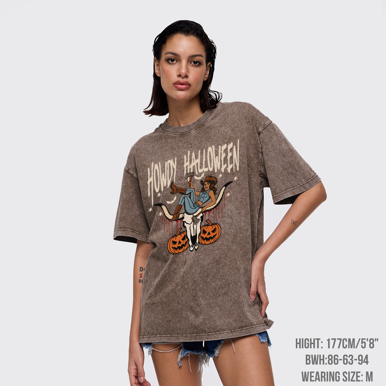 Howdy Halloween Cowgirl Garment-dye Tees