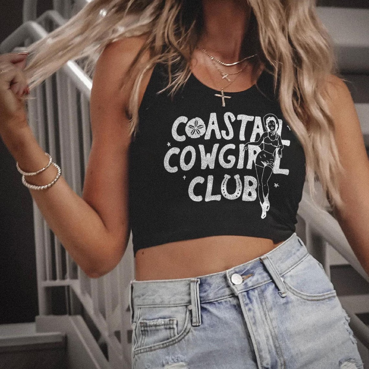 Coastal Vintage Cowgirl Tank Top