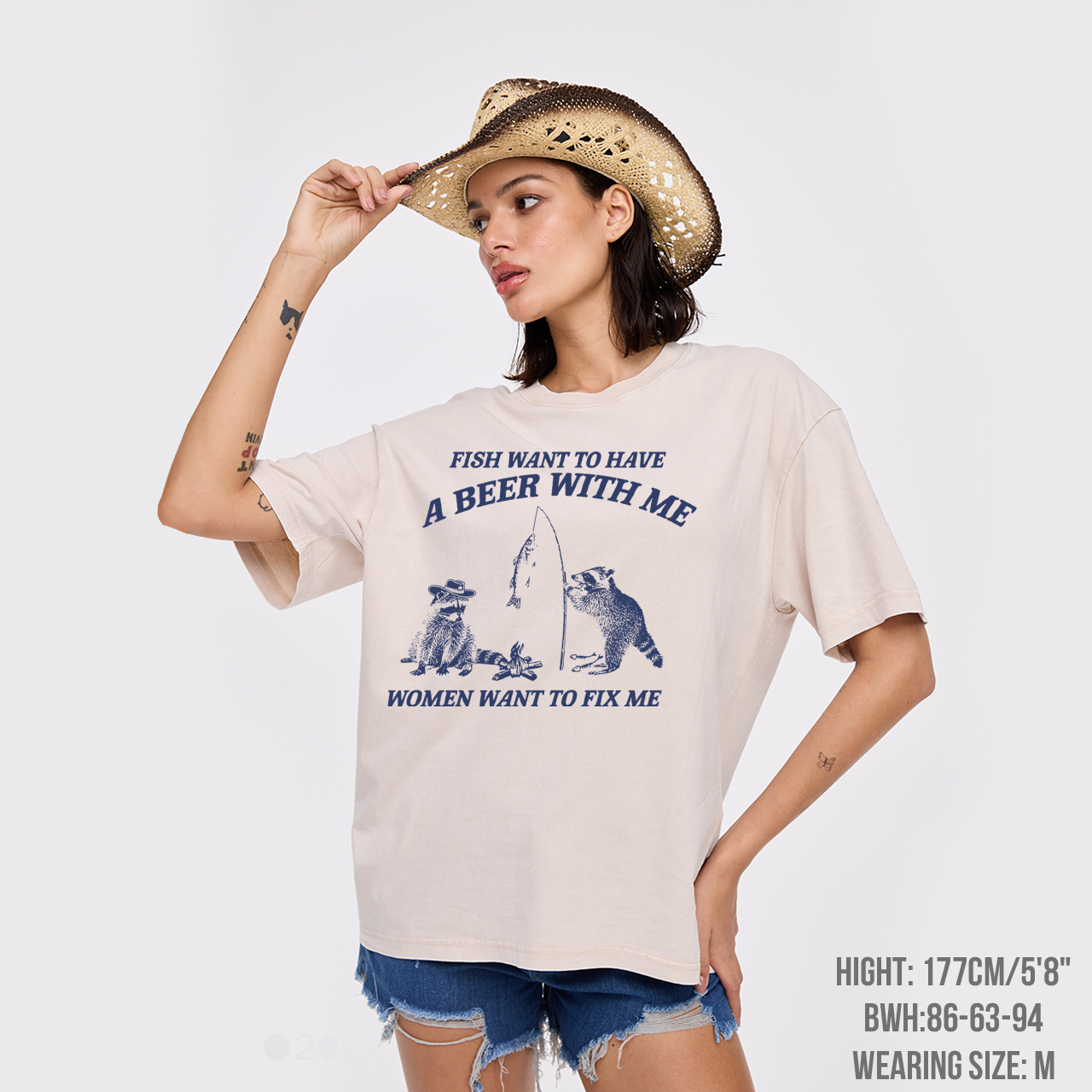 Fish Want To Have A Beer With Me Garment-dye Tees