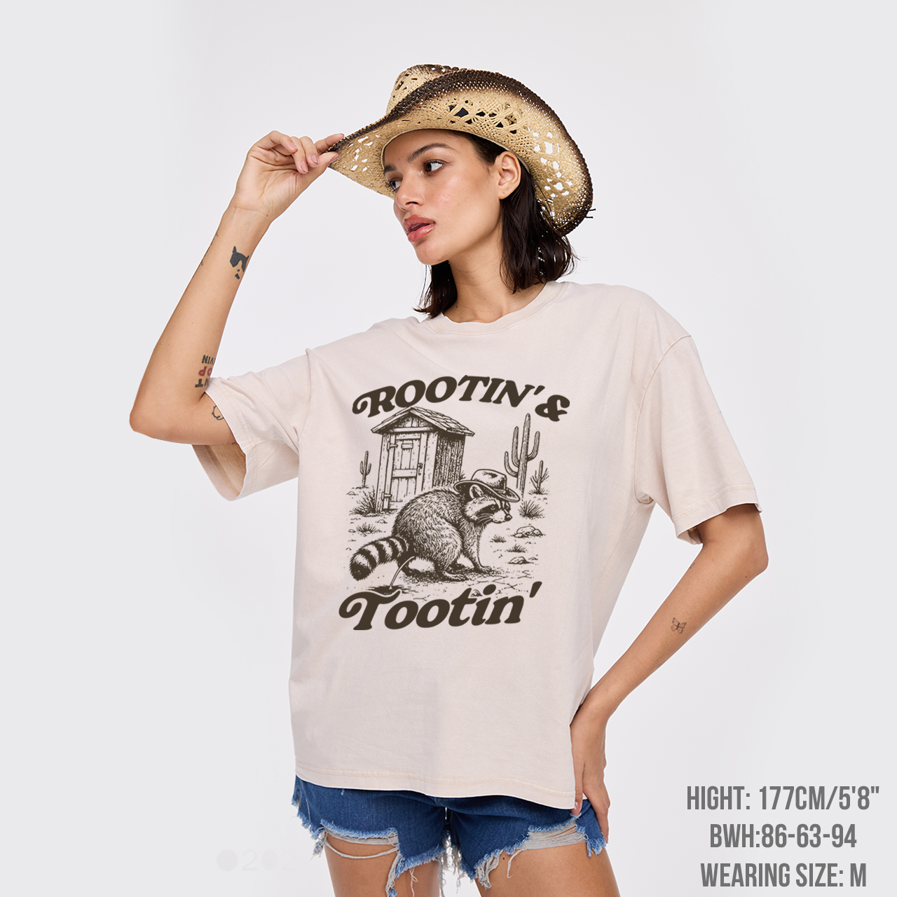 Rootin' and Tootin' Feral Cowboy Garment-dye Tees