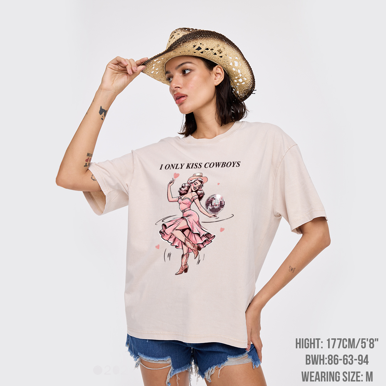I Only Kiss Cowboys Garment-dye Tees
